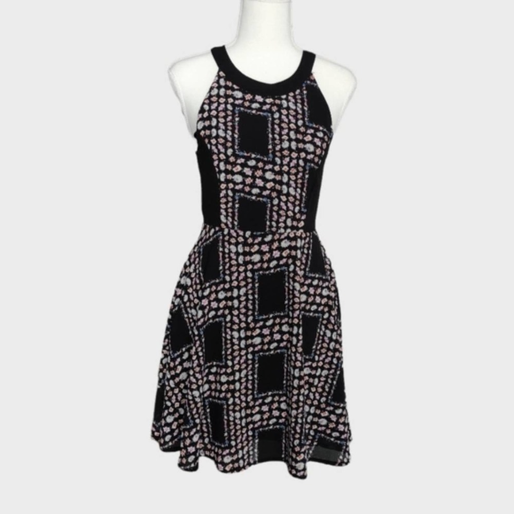 Quirky Circ Racer back fit and flare dress
